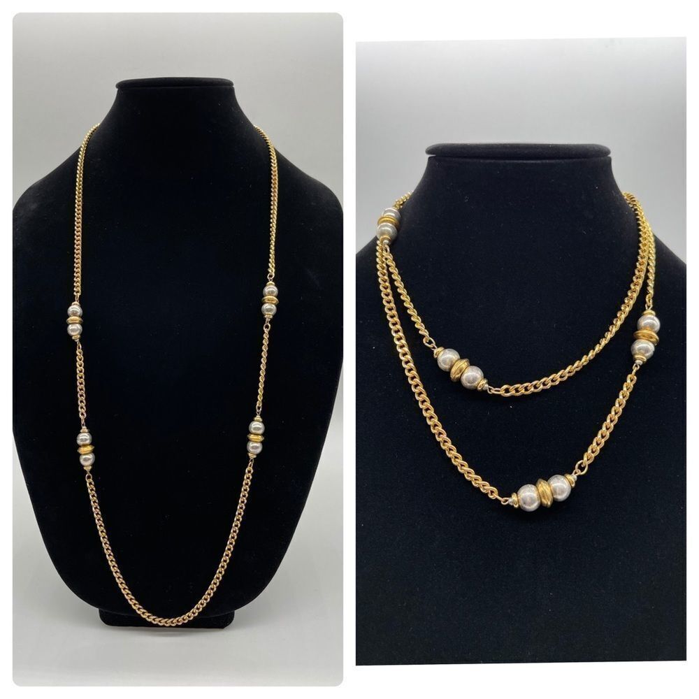 Vintage AFJ Gold & SilverTone Ball shaped accents